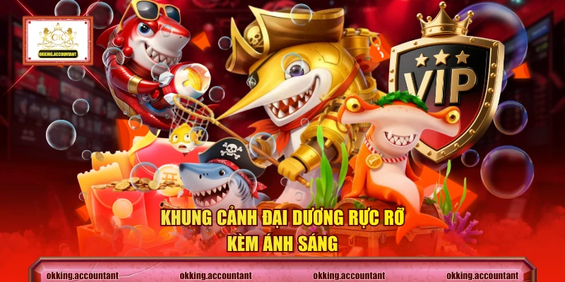 Khung cảnh đại dương rực rỡ kèm ánh sáng